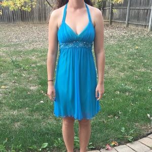 Blue Homecoming Dress